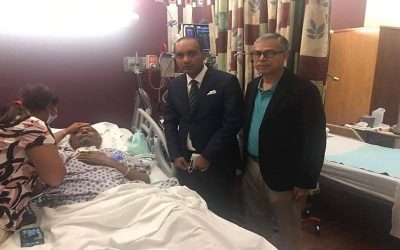 রিহ্যাব সেন্টারে মুক্তিযোদ্ধার পাশে কনসাল জেনারেল মনিরুল ইসলাম