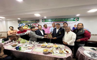 নিউইয়র্কে ভালবাসায় সিক্ত বাংলাদেশ অ্যাথলেটিক্স ফেডারেশনের দুই নেতা