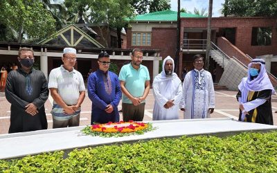 বঙ্গবন্ধুর সমাধিসৌধে নিউইয়র্কের আওয়ামী লীগ নেতা জাকারিয়া