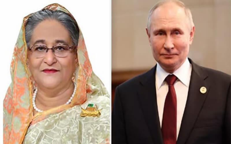 পুতিনকে অভিনন্দন জানালেন প্রধানমন্ত্রী শেখ হাসিনা