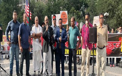 সংখ্যালঘু নির্যাতনকারীদের গ্রেফতার ও শাস্তি দাবিতে সমাবেশ
